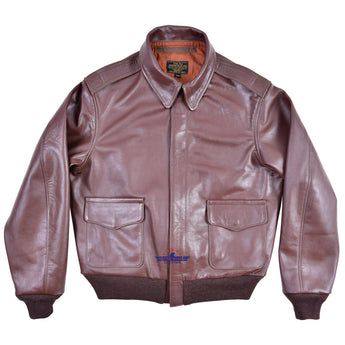 Repro A2 Real Horsehide Leather Mid Brown Jacket