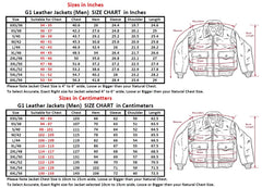 Men's G-1 55J14 Naval US Military Leather Flight Bomber Jacket