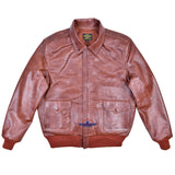 Men A2 Real Leather Aviator Pilot Jacket Bomber Air force Military Russet Brown