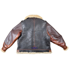 FiveStar Leather Repro of TYPE B3 DWG.NO.33H5595 A.C.CONTRACT NO.W535 ac-1943 two tone Sheepskin Jacket