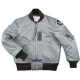 FiveStar Leather MA-1 Kids Flight Jacket Sage Green Nylon