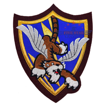 Flying Tigers Fighter Squadron WWII Military bullion Hand embroidered patch