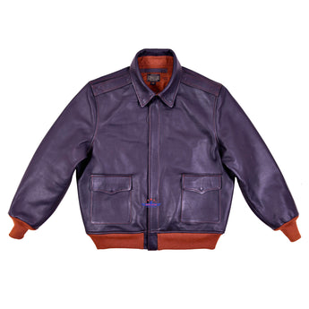 MEN A2 REPRO 1939 WERBER SPORTSWEAR MILITARY FLIGHT STEER HIDE LEATHER JACKET