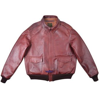 FiveStar Leather Repro A2 RW Clothing Co Contract No. W535 AC-23380 Real Horsehide Brandy Leather Jacket
