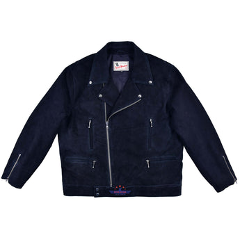 Fivestar Leather Men Road Master Goat Suede Jacket Mokka