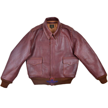 Repro A2 Star Sportswear Horsehide Pull-Up Brown Leather Flight Jacket