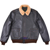 FiveStar Leather - Type A2 Winterized Repro Military Flight Jacket Real Goatskin Leather Seal Brown