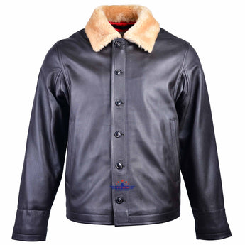 FiveStar Leather Repro Type N1 Deck Flight Jacket Goat Seal Brown