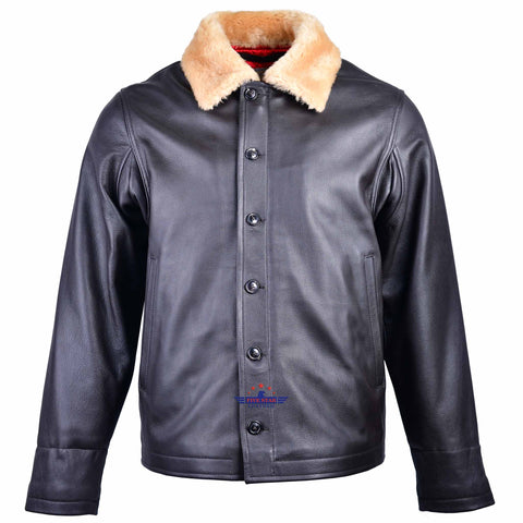 Fivestar Leather Repro Type N1 Deck Flight Jacket Goat Seal Brown