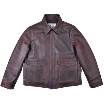 FiveStar leather Crusader Jacket Horse Hide Distressed Brown Leather