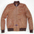 MA-1 Army Pilot Bomber Military Real Goat Leather Men Jacket Tan