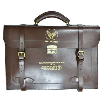 FiveStar Leather Repro WWII Type A-4 Navigator's Dead Reckoning Briefcase Bag